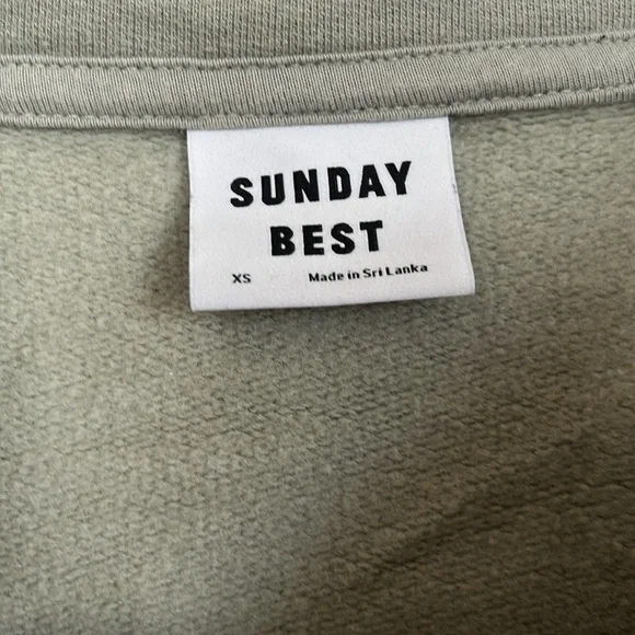 Aritzia - Sunday Best - cropped fleece polo sweater - green - Picture 5 of 8